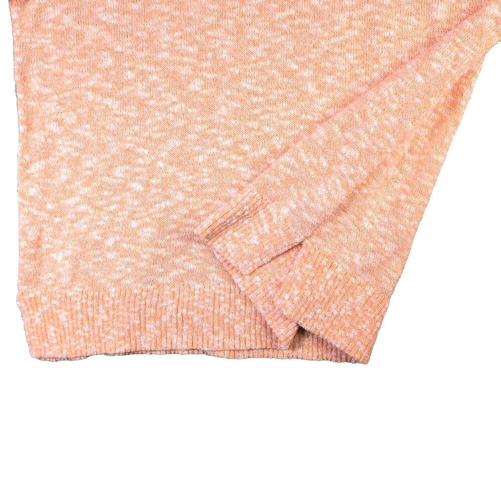 J Crew Orange Sherbet Marl Heather Lightweight Sweater Womens M Coastal Spring - Picture 6 of 11